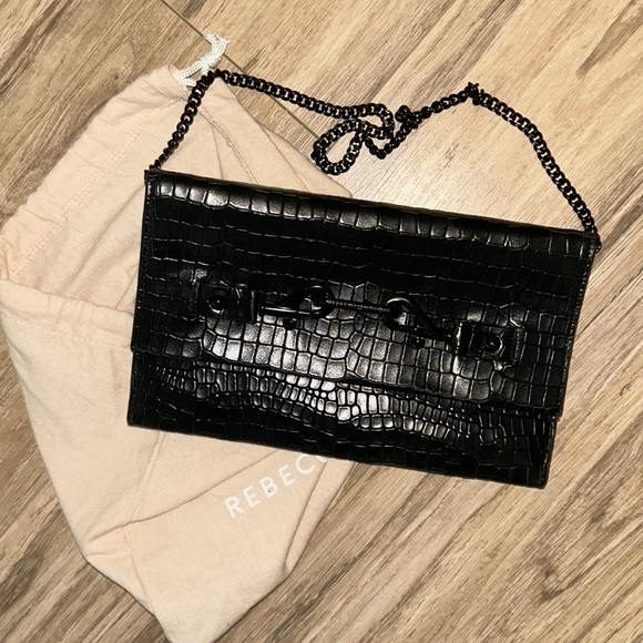 Rebecca minkoff used once Black Lou Clutch - Picture 2 of 9